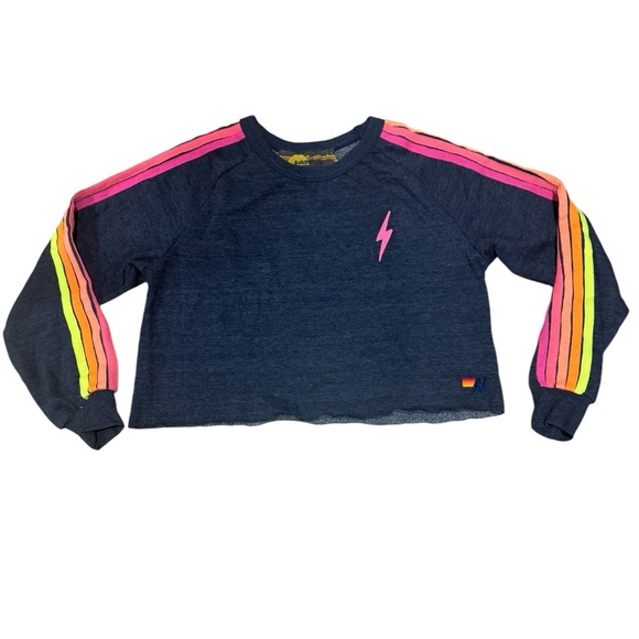 AVIATOR NATION - Bolt Embroidery Classic Cropped Crew - Picture 5 of 9